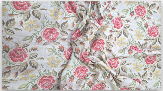 DUSKY PINK RAW TUSSAR SILK SAREE WITH CIRCLE WEAVING | MAYURIKAA